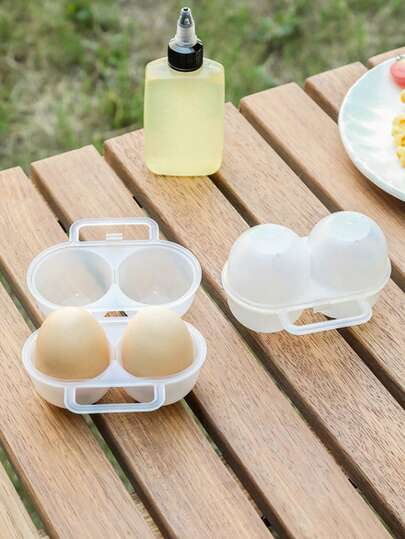 1/2 Pcs Cute Playful Style Cartoon Easter Egg Pattern Portable Egg Storage Box PP Material Shockproof&Drop-Resistant/Grid Storage/Fresh-Keeping&Dust-Proof Suitable For Easter Egg Storage, Home Kitchen, Outdoor Picnic, Travel Carrying Egg Storage Tray Easter-Specific Egg Box Portable Egg Holder Easter Day/Mother's Day/Graduation Season