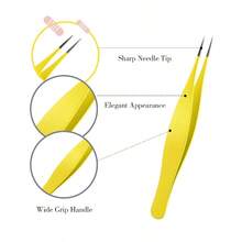 Honoson 1pc Tweezers, For Removing Ingrown Hair, Blackheads, Nose Hair, Facial Hair, Eyebrows And Debris (Yellow) - Yellow - View 4