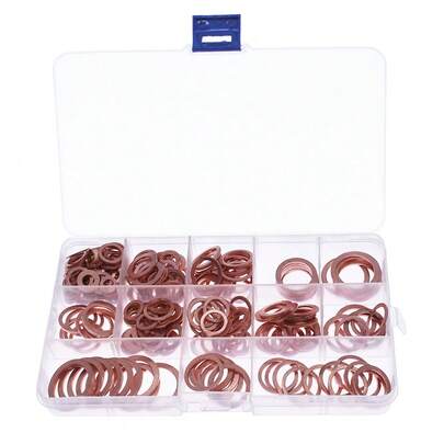 Copper Washers Assortment 280Pcs Solid Copper Washer 12 Sizes Copper Washers SAE Fit For Industrial And Electrical Appliances