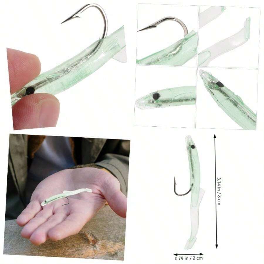 8 Piezas Cebos Artificiales para Herramienta de Vivid y Reutilizable - Verde claro - Ver 1