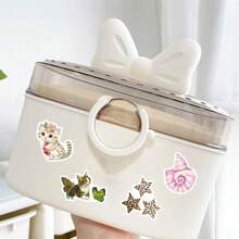 50pcs Aesthetic Pinterest Art Style Series Stickers, Suitable For Decorating Phone Cases, Storage Boxes, Computers, Helmets, Waterproof Stickers - Multicolor - View 10