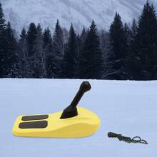 YIYIBYUS Yellow HDPE Sledding Snowboard 165.35lbs Load Portable Outdoor Ski Board - Yellow - View 1