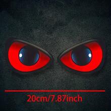 Striking Devil'S Eye Creative Stickers - Bold Red, Green, Blue & Black Eye Designs With Glowing Effect, Plastic Decals For Cars, Trucks, Motorcycles, Laptops & More - Easy To Apply & Remove, No Residue, Car Stickers, Vehicle Customization, Bold Graphic Design, Easy Apply Stickers, Devil Eye Car Flash Sticker, Sticker, Mouse Art Sticker