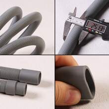 20mm/0.787in & 25mm/0.984in Universal Washing Machine/Dishwasher/Sink Hose, Includes 1 Connector And 2 Stainless Steel Clamps, Extendable, Easy Installation, Leak-Proof - Grey - View 7