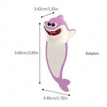 1个创意3D卡通动物书签，熊猫、狗、猫、狼图案，适合阅读，可夹书页，学生礼物，学习用品