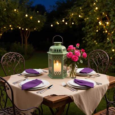 多用途太阳能复古六角形灯笼，室内外均可使用