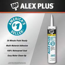 DAP Alex Plus Acrylic Latex Caulk, White, 101 Oz (7079818152) - 白色 - 查看 2