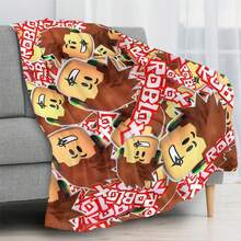 RROBLOX Print Flannel Blanket, Soft Polyester Fiber Blanket, Suitable For All Seasons, Comfortable Bed Sheets, Sofas, Camping, Travel, Office Essentials, Perfect Holiday Gifts, Couple Gifts, Multiple Sizes To Choose From, Pet Friendly Home Decoration, Party Decoration, Lightweight And Durable Design, Modern Style, Pet Owner's Choice - Multicolor - View 6