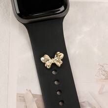 1pc Metal Simple Bow Strap Charms Decorative Nails,For Apple Watch Band Series Accessories ,For Galaxy Watch Strap Charm - Multicolor - View 4