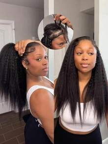 3 Packs Of 150g Feather-Like Human Hair Extensions, Knot-Free, Virgin Remy Curly Straight Hair, 100% Remy Human Hair, Feather Crochet Braiding, Suitable For Knotless Boho Braids, Protective Hairstyles, Beginner-Friendly