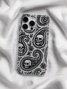 骷髅图腾印花透明手机壳，兼容 13/11/17/17 Pro/16/14/15/15 Pro/15 Plus/15 Pro Max/7 Plus/8 Plus/X/Xs Max/Xr/11 Pro/12 Pro/13 Pro/14 Pro/12 Mini/13 Mini/11 Pro Max/12 Pro Max/13 Pro Max/14 Pro Max/14 Plus/17 Pro Max/17 Air/6/6s Plus/7/8/16 Pro/16 Plus/16 Pro Max/SE2/17 Pro Max 和三星 Galaxy A54/A14/A12/A13/A15/A32/A33/A24/A52S/S20/S21/S22/S23/S24/S23 Plus/S24 Ultra/S25/A15/A33/A23。 - 彩色 - 查看 1