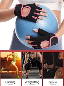 Anti-Slip Half Finger Fitness Gloves With Hook And Loop Fastener Lightweight Fingerless Gloves Breathable Weightlifting Gloves For Men And Women Gloves For Outdoor Shooting Hunting Climbing Hiking Bicycle Skiing Basketball Dumbbell Sport Equipment Gym Essential Accessories - Multicolor - View 10