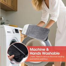 وسادة تدفئة القدم بالطاقة من USB - استخدام كامل للجسم بدون رائحة، سخان قدم محمول للمكتب والمنزل، وسادة تدفئة مريحة وخالية من الروائح، مناسبة للطقس البارد، لا تحتاج إلى بطارية - رمادي - مشاهدة 4