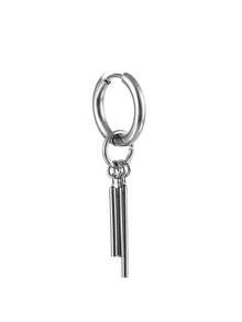 1pc Stainless Steel Non-Fading Minimalist Rectangle Ear Clip, Suitable For Men With Or Without Pierced Ears - Long Strip - View 19