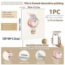 1 pieza Lienzo de arte de pared - Decoración de guardería para niñas, tema adorable de conejo, póster de conejo rosa suave - Arte de pared enmarcado perfecto para la decoración de la habitación de los niños, decoración de la sala de juegos, decoración de la habitación de los niños, decoración de la guardería, decoración de la sala de juegos, decoración de la guardería de niñas, decoración de la habitación de niñas, decoración de la habitación de niños, decoración de la habitación de niños - Multicolor - Ver 16