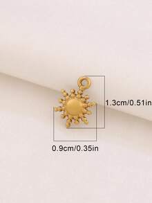 5pcs Stainless Steel Star Sun Pendant, Suitable For DIY Jewelry Making, Handmade Accessories, Earrings, Necklaces, Bracelets And Other Sun Decorations - 5 Pendants - View 7