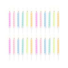 12/24pcs Rainbow Spiral Birthday Candle Set - For Weddings, Celebration Parties And Special Occasions - Colorful Cake Decorating Combo - Multicolor - View 8
