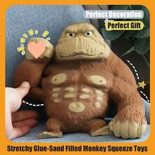 NewSquishy Monkey Toy,Stretch Stress Toy,Soft Latex Monkeys Soft Squeeze Toys Relief,Stretchable Toy,Novelty Birthday Gifts Kids Boys GirlsChristmas Present - 1 - 查看 4