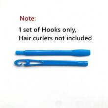 便携式魔术卷发器套装，带造型钩，无需加热，螺旋卷发棒，水波纹卷发套装，美发造型配件，卷发器，美发造型工具，DIY卷发棒，编织网卷发钳，波浪卷发器，免加热卷发器 - 彩色 - 查看 15