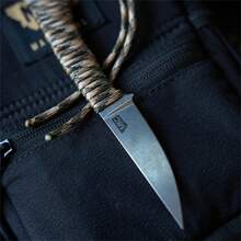 MKC Nylon Rope Mini Fixed Blade Knife 440C Blade With Kydex Sheath Fishing Cutting Outdoor Camping Tools - 黃色 - 查看 7