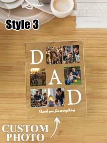 Custom Acrylic Photo Display Board, 1 Personalized Acrylic Photo And Text Plaque - Custom Family Or Couple Gift For Valentine'S Day, Mother'S Day, Birthday, Anniversary, Graduation, Father'S Day - Classic Desktop Home Decor, No Power Required, Valentine'S Day Decoration, Touching Memories - Multicolor - View 13