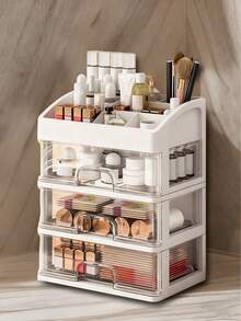 3-Tier Tabletop Cosmetic Storage Box - Multicolor - View 12