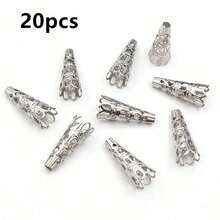 20个不锈钢珠帽，花形隔珠端帽，DIY珠宝制作配件，适用于项链、手链等饰品。