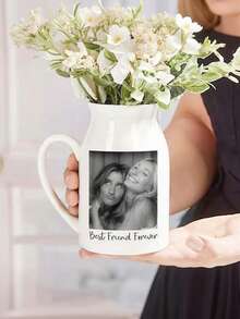 个性化奶奶花园生日花卉陶瓷花瓶，定制妈妈花园花瓶，母亲节礼物，奶奶礼物，妈妈礼物 - 彩色 - 查看 3