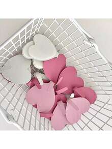 OBOVAY 3pcs Heart Shaped Self-Adhesive Stainless Steel Wall Hooks, Strong Adhesive Coat & Key Holder Hangers, No Drill Waterproof Decorative Hooks For Bathroom Accessories, Room Decor, Kitchen Accessories, Bedroom Wall Decor, Towel, Bag & Home Storage - Multicolor - View 11