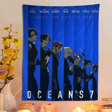 Blue Lock Popular Japanese Anime Tapestry Art Printing Japanese Wall Tapestry Anime Wall Hanging Home Decor - Black and White - View 6