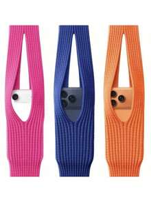 25厘米针织手机包单肩包，秋冬女士斜挎包 - 彩色 - 查看 2