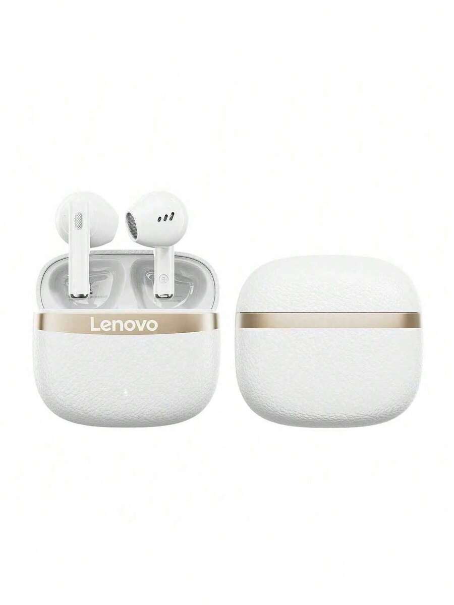 Lenovo The EA169 Bluetooth Earphones Feature A Semi-In-Ear Design With A Graphene Driver, Convenient Smart Touch Gesture Controls, Clear Vocals, And Powerful Bass. They Also Offer Flexible Switching Between Dual-Ear And Single-Ear Modes To Suit Various Scenarios. - Cherry Blossom White - View 1