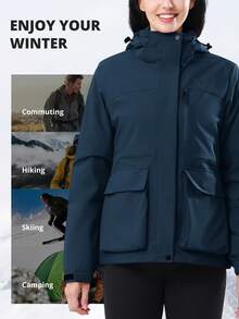 CAMEL CROWN Women's Lightweight Waterproof Rain Jacket, Zipper Windbreaker Suitable For Hiking