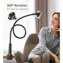1pc Upgraded 70cm 360 Degree Rotating Tablet Phone Holder, Spiral Base Slouchy Bracket, Bed Headboard Phone Tablet Stand, Suitable For Bed, Cruise, Kindle, IPad, Smartphone - Multicolor - View 12