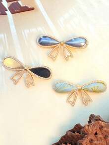 DIY手工蝴蝶结发夹底座，手工发夹，适用于制作各种图案和面料的发夹，是日常宴会上装饰亲朋好友的完美礼物。 - 彩色 - 查看 9