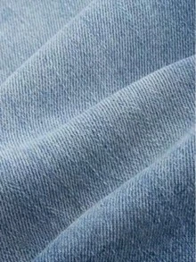 青少年男童新款时尚牛仔七分裤 - 中等水洗藍 - 查看 5