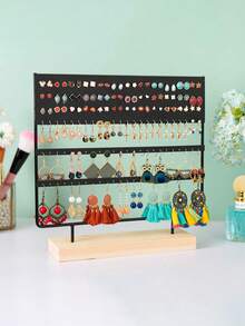 Iron Art Earring Holder, Home Jewelry Organizer Earring Display Stand - Multicolor - View 6
