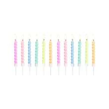 12/24pcs Rainbow Spiral Birthday Candle Set - For Weddings, Celebration Parties And Special Occasions - Colorful Cake Decorating Combo - Multicolor - View 9