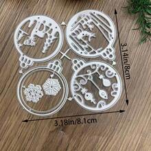 DIY Christmas Reindeer Accessories Carbon Steel Mold Metal Embossing Etching Cutting Template Cutting Die - Silver - View 6