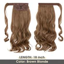 女士波浪马尾假发片，优质纤维，夹式马尾假发，增加发量，适合日常佩戴 - 彩色 - 查看 21