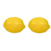 2/4/6pcs Artificial Lemons, Fake Lemons, Yellow Faux Lemons, Home Decor, Store Window Display, Fruit Bowl Decor, Kitchen, Dining Room, Tabletop, Party Decoration - Yellow - View 14