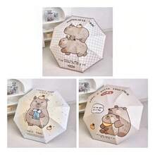 con boton abierto y cerrar automatico plegable CAPIBARA Paraguas Lindo Con Estilo y Color Aleatorio, CAPIBARA Paraguas protector solar, UPF50, accesorios CAPIBARA FPSN - lluvia-011 - Ver 8