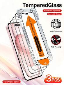 Yezodawee 3片装高清屏幕保护膜,带自动安装套件,兼容 12/12 Pro/12 Pro Max/11/11 Pro/11 Pro Max/X/XR/XS/XS Max/17 Pro Max/17 Pro/17 Air/17/15 Plus/15 Pro Max/15 Pro/15/14 Pro Max/14/14 Plus/14 Pro/13/13 Pro/13 Pro Max,9H钢化玻璃防窥屏幕保护膜,防刮花,防指纹,适用于手机壳,适用于Dynamic Island - 無色 - 查看 26