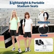 Extra Wide Stadium Bleacher Seat With 6-Position Recline, Thick Padded Cushion & Back Support, Anti-Slip Mat, Armrests, Cup Holder, Large Storage Pockets ,Comfort Chair For Outdoor Sports,24.5" - Black and Gray - View 7