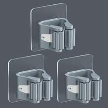 1/3/6/9 件壁挂式拖把架储物架，浴室收纳架，无需钻孔