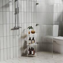 1pc Transparent Acrylic Triangle Side Table, Suitable For Small Spaces, 2-Tier/3-Tier Corner Shelf Desk For Living Room, Bedroom, Vanity, Corner Display Rack, Bathroom Storage Shelf - Multicolor - View 5