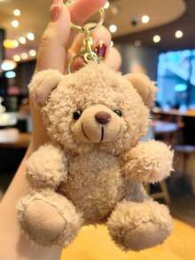 1pc Fashionable & Cute Teddy Bear Cartoon Keychain, Popular Women Backpack Hanging Chain Key Chain Accessory, Exquisite Car Key Chain Gift, Lovely Backpack Decoration - A - View 14