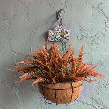 Plantas artificiales de helecho arbustos artificiales para el hogar, plstico para exteriores, resistente a los rayos, jardn, oficina, jardn, decoracin interior 4, naranja otoo - Naranja Otoño + 4 - Ver 7