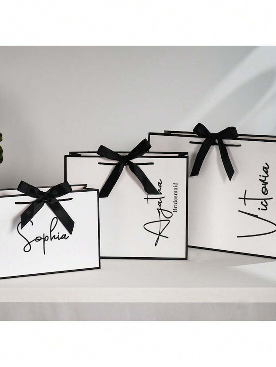 Personalized Bridesmaid Gift Bags, Customized Wedding Gift Bags, Bachelorette Party Gift Bags, Welcome Gift Bags, Bridal Shower Gift Bags, Elegant Gift Bags - Multicolor - View 1