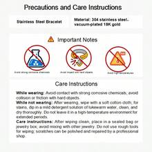 不鏽鋼休閒橢圓扣手鐲,拋光表面,適合女性 - 銀色 - 查看 8